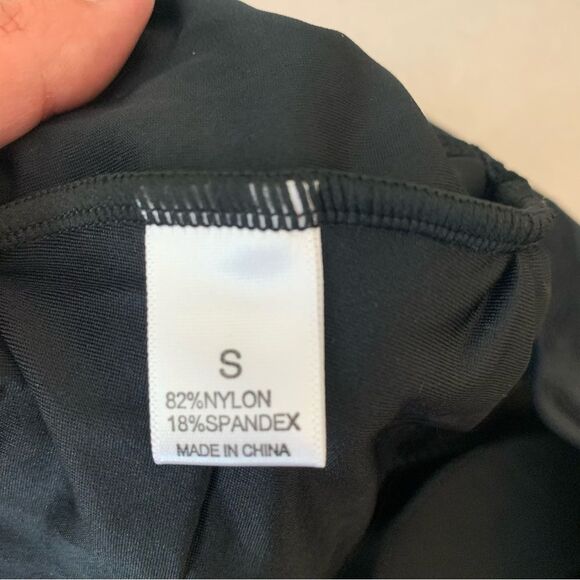 High Waisted Bikini Top and Bottom Size Small Black and White - Picture 9 of 9